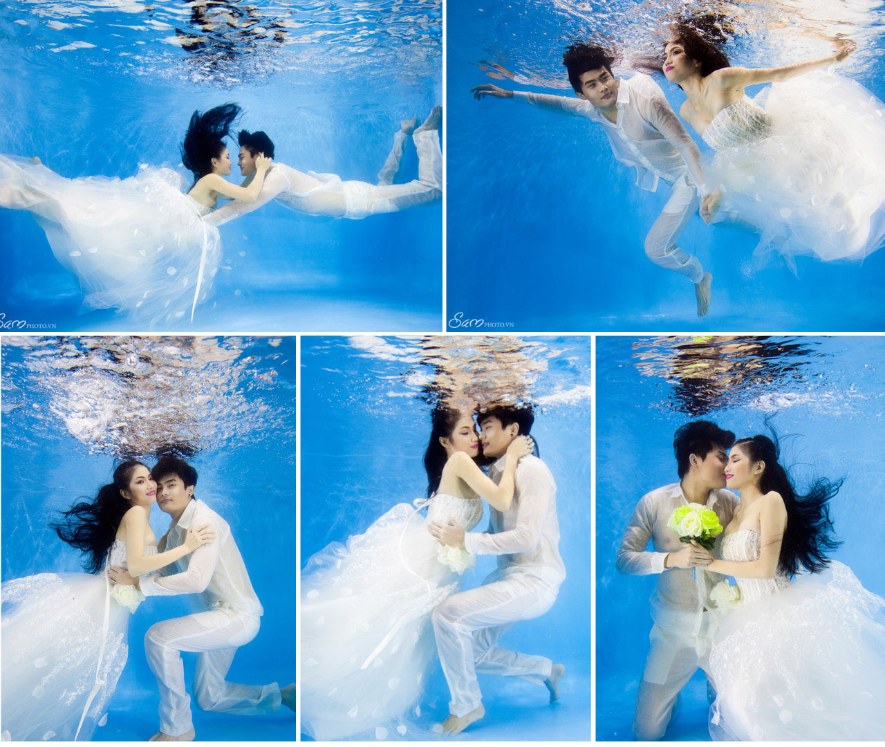 Chụp hình cưới độc lạ - chụp hình cưới dưới nước